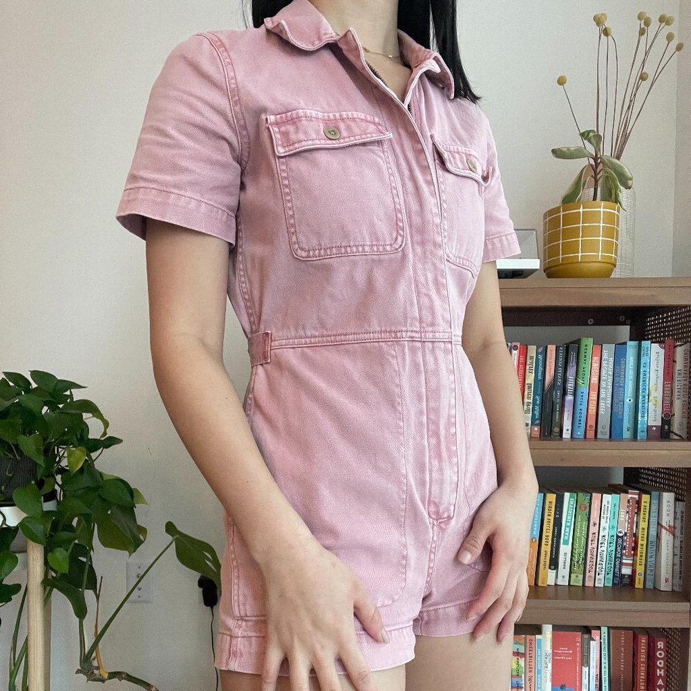 Madewell Pink Utility Romper